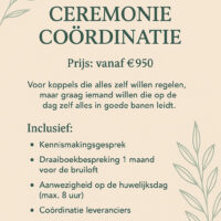 🌿 Basis Pakket – "Ceremonie Coördinatie"