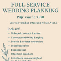 💎 Volledig Pakket – "Full-Service Wedding Planning"